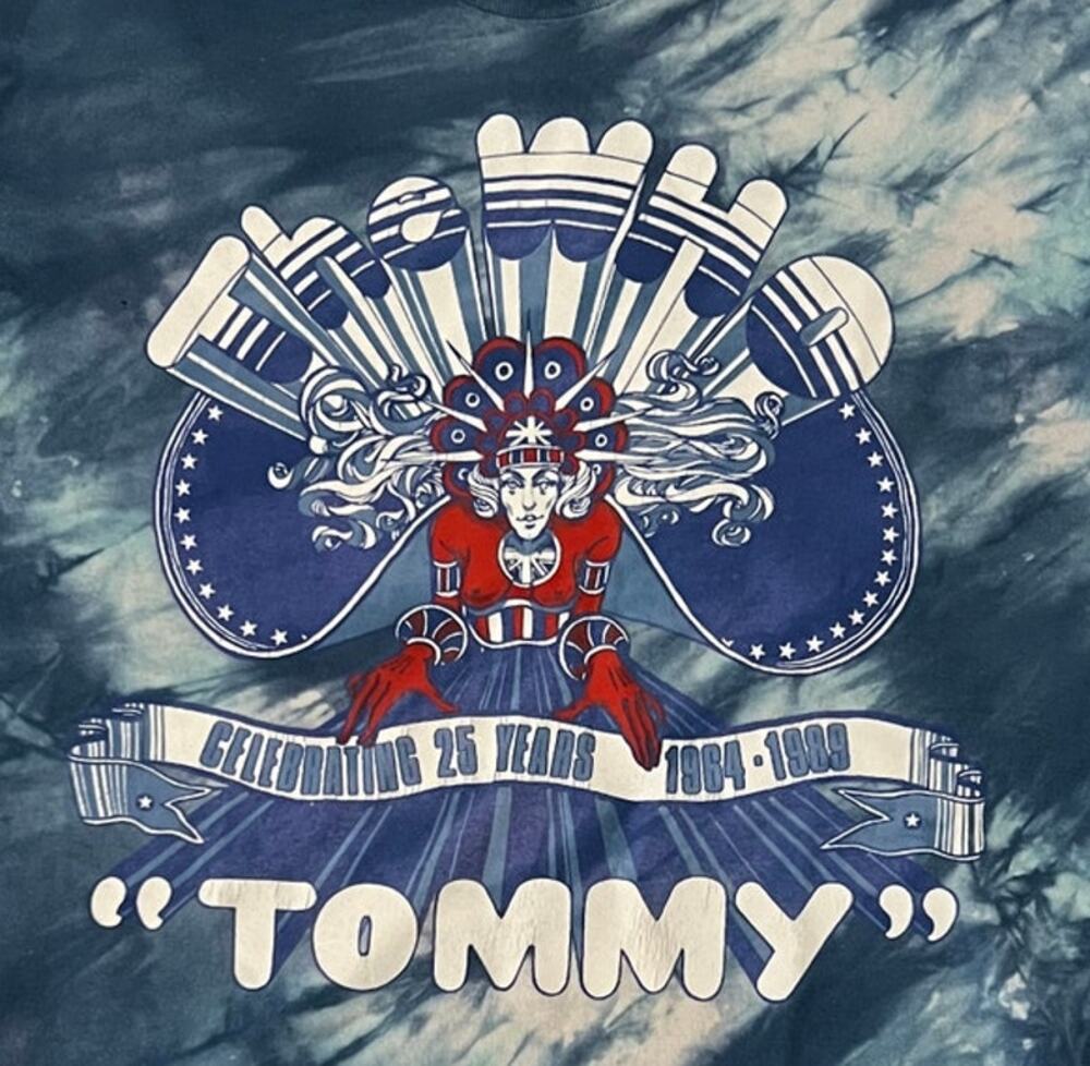 Vintage The Who Tommy 25th Anniversary Tie Dye 1989 Tour Shirt 80s Single Stitch